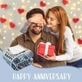 thumbnail image 3 of Wedding Anniversary Blanket Gifts for Him Her Best Romantic Anniversary Marriage Gifts for Wife Husband Men Women Happy Anniversary for Couple Mom Dad Parents Custom Blanket 60 X 50 Inches, 3 of 5