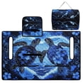thumbnail image 4 of COEQINE Golf Cart Seat Covers with Carry Handle, Comfortable Golf Cart Seat Towel Blanket, Fits for EZGO Yamaha Club Car and Other 2-Seat Golf Carts, Blue Sea Turtle Hibiscus, 4 of 8
