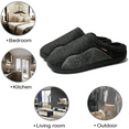 thumbnail image 3 of Men's House Slipper Memory Foam Slip On Bedroom Shoes Size 15-16, Black, 3 of 6