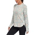 thumbnail image 2 of FORMRS Womens Long Sleeve Shirts UPF 50+ Sun Protection Quick Dry Fishing Hiking Tops, Size S-2XL, Green Geometric Pattern, 2 of 8