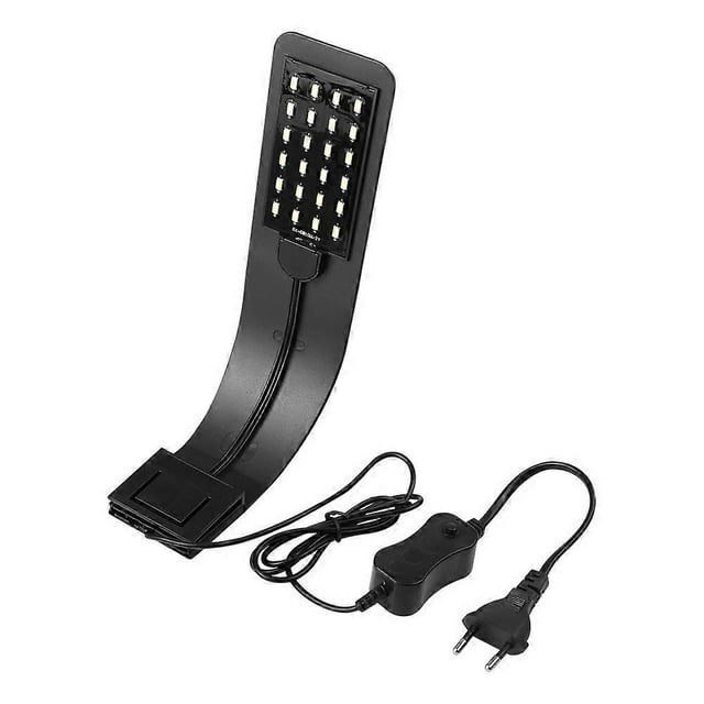 Lampe LED pour aquarium 10 W, éclairage à pince pour plantes aquatiques (noir)