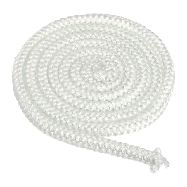 Unique Bargains Joint de Poêle à Bois 1/2'x 86 Pieds, Fibre de Verre Rond Résistance Haute Température Remplacement de Corde, Blanc