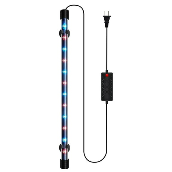 Fish Tank Light LED Waterproof Three-Color Full Spectrum Diving Lamp 26cm for 30-40 US Plug