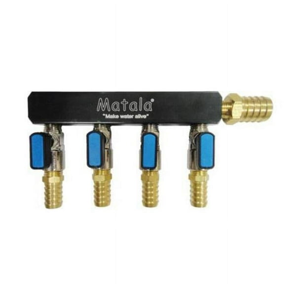 Matala Heavy Duty Air Manifolds 4 Valves (1/2" Barb)