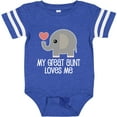thumbnail image 3 of Inktastic Great Aunt Loves Me Elephant Boys or Girls Baby Bodysuit, 3 of 5