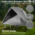 thumbnail image 6 of Gymax 2-Person Camping Cot Combo Off-Ground Travel Cot Tent w/Pop-up Tent Shelter, 6 of 10