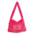 thumbnail image 1 of Bolso Mujer Chic Cadena Y2K Con Cremallera Suave Mujer Invierno Diario Rosa Rojo Rojo, 1 of 5