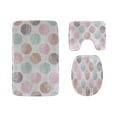 thumbnail image 1 of JSDART Geometric Memphis Style for Fashion Simple Modern 3 Piece Bathroom Rugs Set Bath Rug Contour Mat and Toilet Lid Cover, 1 of 2