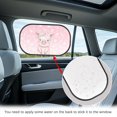 thumbnail image 4 of Yuyamidu Pig Car Rear Window Sun Shade Cherry Blossom Car Side Window Sunshade 2 Pack Pink Car Sun Shade Adorable Car Window Shades for Kids Car Accessories, 4 of 7
