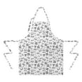 thumbnail image 2 of Black White Games Text White Pattern Apron-Garden Aprons for Women with Pockets-Cotton Linen Waterproof Kitchen Cooking Gardening Aprons Adjustable for Kitchen,Cooking,BBQ and Salon 33x27 Inch, 2 of 7