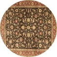 thumbnail image 1 of Ahgly Company Indoor Round Persian Brown Traditional Area Rugs, 6' Round, 1 of 4
