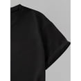 thumbnail image 3 of Girls' New York Graphic Tee - Casual & Comfy Short Sleeve Crew Neck, Lightweight Knit Fabric, Perfect for Summer - Black & White, 3 of 6