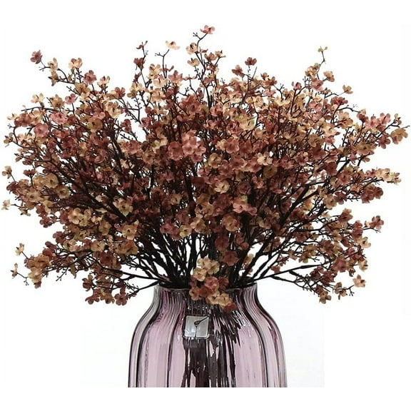 Babys Breath Artificial Flowers 10 Bulk Faux Silk Flower DIY Bouquet Fake Floral for Home Office Kitchen Wedding Restaurant Centerpieces Christmas Party Decor