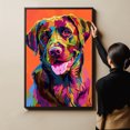 thumbnail image 6 of Chesapeake Bay Retriever Dog Canvas Wall Art Poster Prints Colorful Pop Animal Art Wall Decor Dog Picture Artwork Pet Dog Painting Poster for Home Bedroom Living Room Decoration Framed, 6 of 6