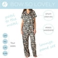 thumbnail image 2 of Hello Mello Satin Lounge Top and Pants, 2-Piece Pajama Set Petal to the Metal, X-Large/XX-Large (Women's), 2 of 9