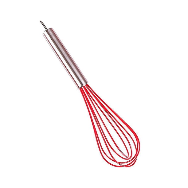 Herramientas de cocina batidor de huevos de silicona de 10 pulgadas de acero inoxidable