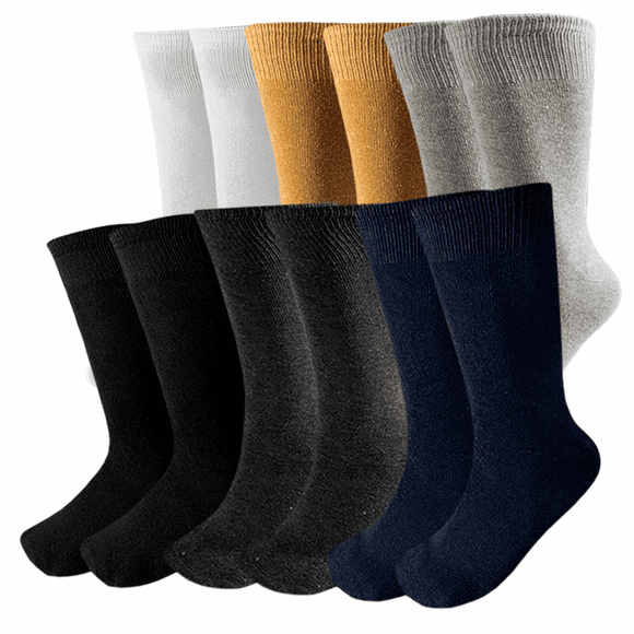 Calcetines Vestir Lisos Mad Socks Algodón Set 10 Pares