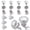 Brushed Nickel, variant on Crystal Cabinet Knobs 8 Pack Clear Glass Pulls for Kitchen Bedroom Bathroom Living Room Furniture, Brushed Nickel Base Old Style Cabinets Closet Dresser Drawers Cupboard Handles