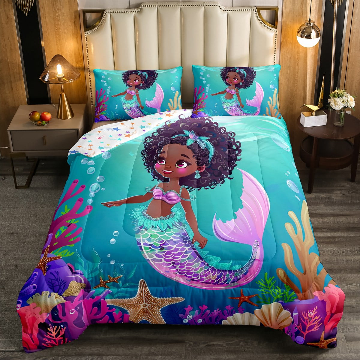 Mermaid queen comforter set hot sale