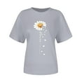 thumbnail image 5 of Hxshgdsn Womens Valentines T Shirt Graphic Heart Printed Short Sleeve Tees Trendy Casual Lover Gift Tops Gray 9 S, 5 of 7