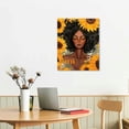 thumbnail image 2 of ARISTURING Framed Afro Black Girl Canvas Wall Art Black Queen Wall Art Decor African American Women Printings Decor For Living Room Bedroom Bathroom Home Decor, 2 of 4