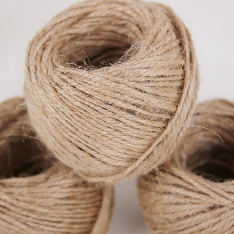 WEPSEN 328ft 2ply Jute Rope Twine Natural Jute Twine Arts Crafts Gift Twine  Durable Packing String 
