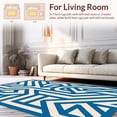thumbnail image 2 of ODIKA 4' x 6' Machine Washable Non-Slip Area Rug, Geometric Triangle High Traffic Rug, Blue, 437450, 2 of 7