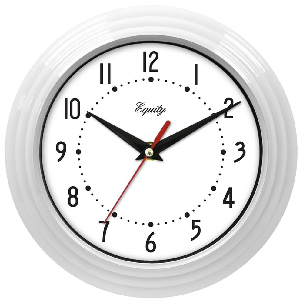 Equity by La Crosse 25011 8 Inch White Basics Analog Quartz Wall Clock