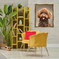 thumbnail image 2 of Stupell Industries Fluffy Toy Poodle Portrait Animals Painting Gold Floater Framed Canvas Art Print Wall Art, 25 x 31, 2 of 9