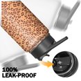 thumbnail image 5 of Leopard Print Insulated Stainless Steel Water Bottle with Straw & Cleaning Brush – 18 Oz | Leakproof, BPA-Free, 304 Stainless Steel, Wide Mouth, Travel Mug for Car, Gym, Office, 5 of 5