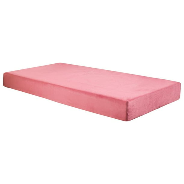 Susie 7" Twin Size Memory Foam Mattress in Pink