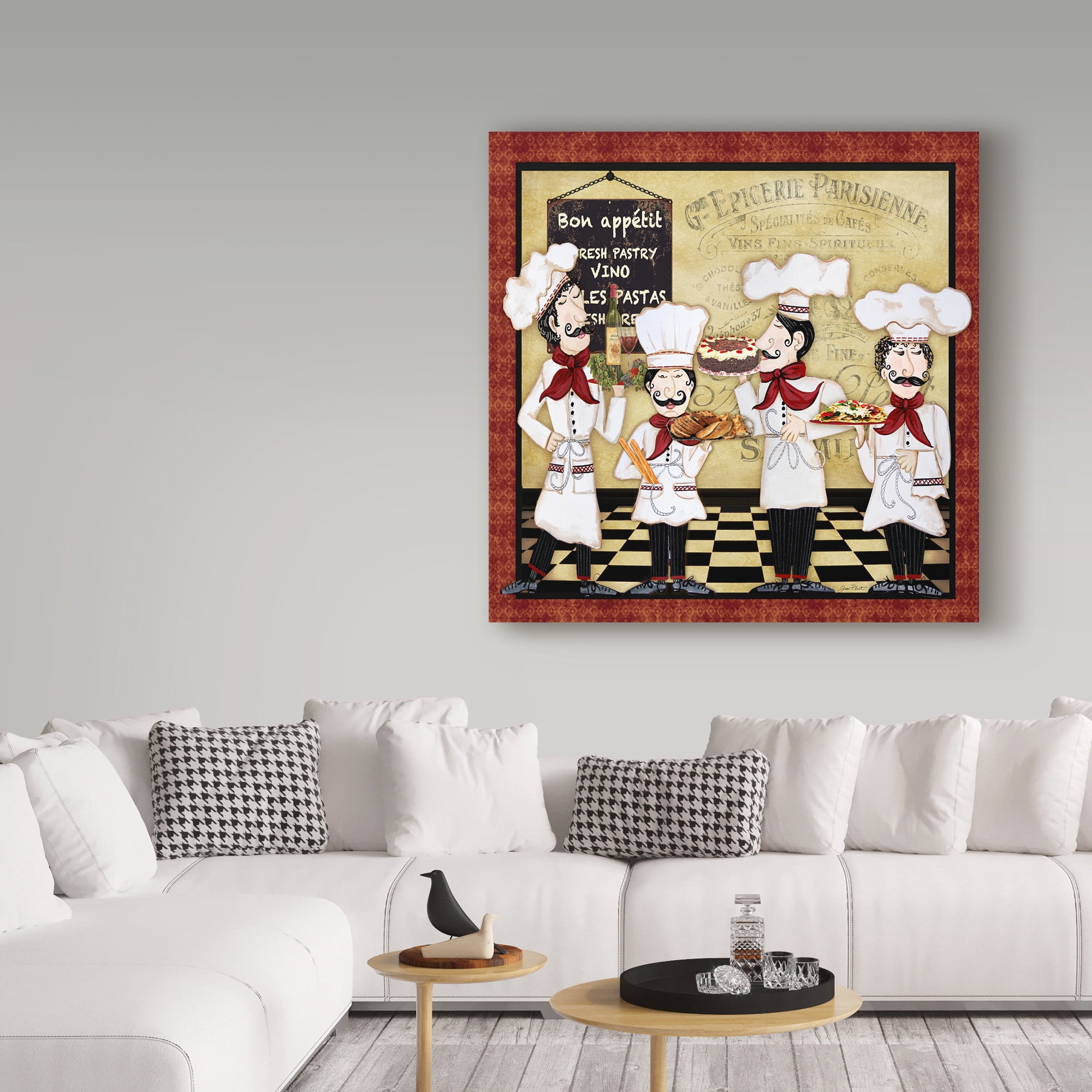 Trademark Fine Art 'French Chefs' Canvas Art by Jean Plout