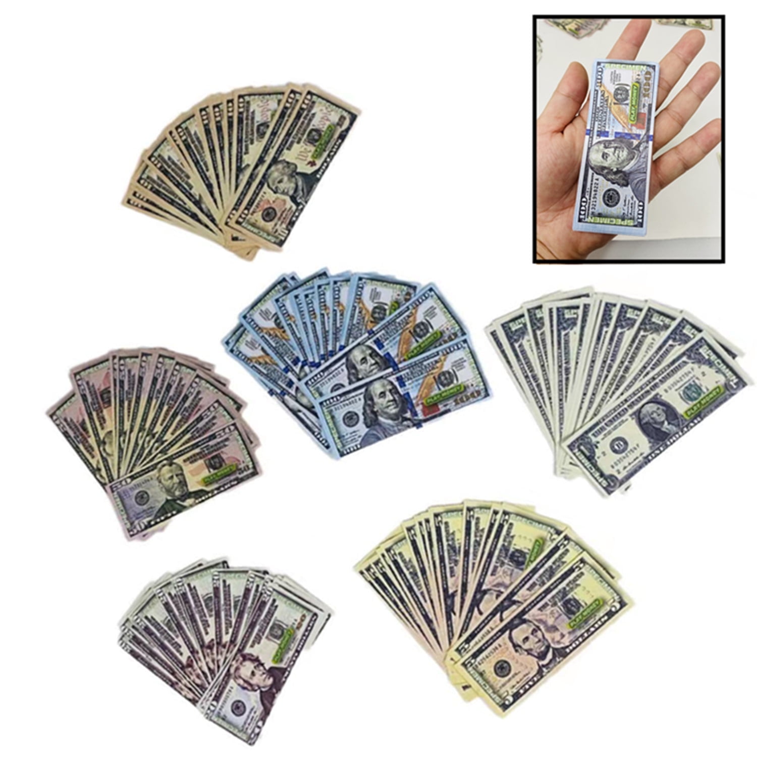 140-Piece Play Money Set For Kids - Realistic Bills & Coins, Math & Counting Learning Toy