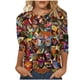 thumbnail image 2 of Karight Women Tops Loose Fit Three Quarter Sleeve V Neck Shirts Y2K Cute Bunny Blouses Dressy Spring Aesthetic Clothes, 2 of 5