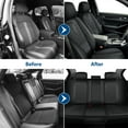 thumbnail image 3 of HQBQBUG Full Set Car Seat Covers Fit for Ford Expedition 2011-2025 Faux Comfort Breathable Leather Waterproof Seat Cover 2 Rows 5 Seats Carseat Covers Protector Black,FullSet(5Seat), 3 of 9
