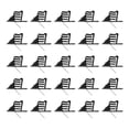thumbnail image 2 of Cable Stackers, 25PCS Electrical Wire Fastening Clips with Stainless Steel Nails Plastic Electrical Wire Stackers for UF Non Metallic Coaxial Data CAT 5 Wires, 2 of 7
