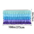 thumbnail image 3 of kladzum Tablecloth for 9ft Rectangle Tables, Five-layer Pleated Party Table Clothes Cover Pleated Table Cloth with Skirt for Weddings Birthday Banquet Party Decorations, 3 of 3