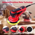 thumbnail image 3 of Ourlova Electric Random Orbital Sander,PioneerWorks Brushless Motor,Powerful 350W & Low Vibration Palm Sander,10000 RPM Variable Speed,6-Inch For Woodworking, Polishing,Carpentry, 3 of 9