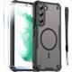 thumbnail image 1 of wonima11 for Samsung Galaxy S25 Edge Case with Stand, Magnetic Case for Magsafe with Screen Protector Matte Translucent Cover with Kickstand & Ring Holder for Galaxy S25 Edge, Black, 1 of 1
