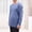 Blue, variant on Men's Post-Surgery Recovery Long Sleeve Top, Full Open Snap Front Crew Neck Shirt with Practical Chest Pocket, Easy Wear Medical Care Comfort Solid Color Apparel Dark Gray M