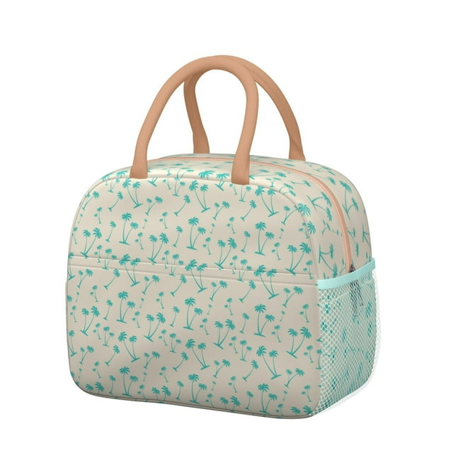 Sac à Lunch Coucher de Soleil Océan avec Palmiers – Design Coucher de Soleil Tropical Vibrant, Sac Isotherme Réutilisable pour Voyage