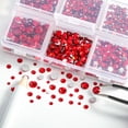 thumbnail image 3 of Beadsland 4300pcs Flatback Rhinestones kit for Crafts mixed 6 Sizes，SS6-SS20, lightsiam, 3 of 5