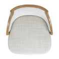 thumbnail image 4 of Bahama 26" Cane Rattan High-Back Swivel Counter Stool with Recessed Arms Two-Tone Neutral Gray Polyester Wool Blend, 4 of 9