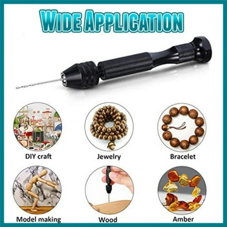 

【JCXAGR】10 pc Kit Hand Twis Drill Bits Keyless Chuck Woodworking Manual Drilling Rotary