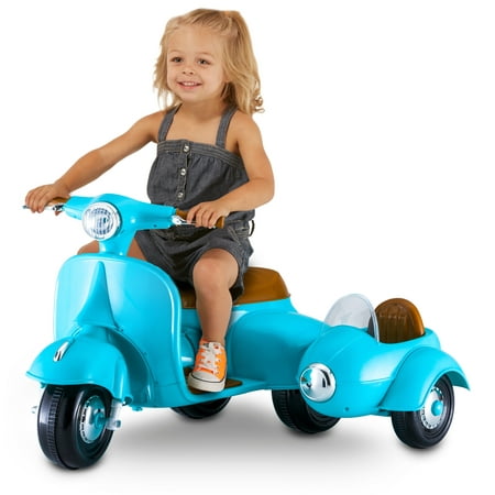 6-Volt Scooter with Sidecar by Kid Trax, Blue