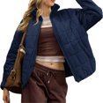 thumbnail image 3 of Women's Oversized Lightweight Down Coat Long Sleeve Zip Packable Short Puffer Jackets, 3 of 5