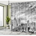 thumbnail image 5 of Ambesonne Landscape Shower Curtain, New York Skyscraper, 69"Wx70"L, Black White, 5 of 5