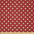 thumbnail image 2 of Ambesonne 4th of July Fabric by the Yard Microfiber, American Style Stars, 2 Yards, Raspberry Off White, 2 of 2