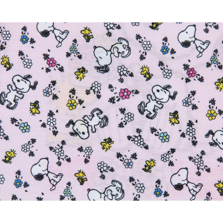 Snoopy (10/12) Friends Nightgown Girls\' Woodstock Pajama Peanuts Flowers Shirt