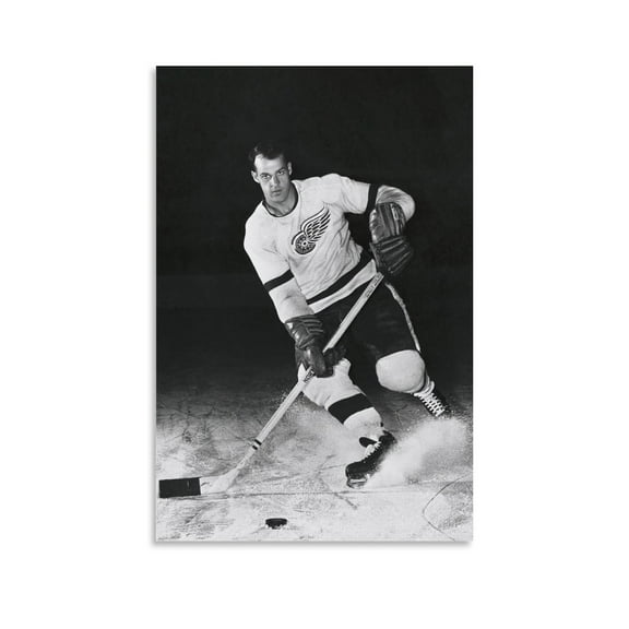 Gordie Howe Poser Gifts Canvas Painting Poster Wall Art Decorative Picture Prints Modern Decor 16x24inch(40x60cm)